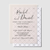 Modern Watercolor Magnolia Wedding Pergament Einladungen (Versetzt (Einladung))