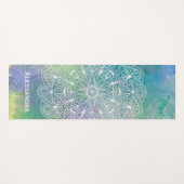 Modern Watercolor Mandala Personalisiert Yoga Mat Yogamatte (Vorderseite (Horizontal))