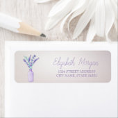 Modern Watercolor Mason Jar Lavander Adresse (Insitu)