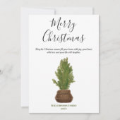 Modern Watercolor Merry Christmas Tree Holiday (Vorderseite)