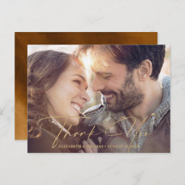 Modern Watercolor Message Foto Gold ID816 Ankündigungspostkarte