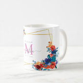 Modern Watercolor Mexican Fiesta Blume Bridesmaid Kaffeetasse (VorderseiteRechts)