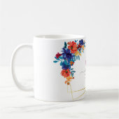 Modern Watercolor Mexican Fiesta Blume Bridesmaid Kaffeetasse (Links)