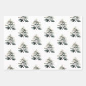 Modern Watercolor Minimalistisch Weihnachten Geschenkpapier Set (Vorderseite)