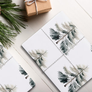 Modern Watercolor Minimalistisch Weihnachten Geschenkpapier Set