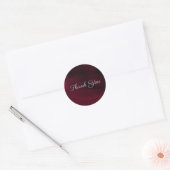 Modern Watercolor Moody Maroon Burgundy Wedding Runder Aufkleber (Umschlag)