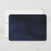 Modern Watercolor Moody Navy Blue UAWG Reply RSVP Karte (Rückseite)
