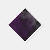 Modern Watercolor Moody Plum Lila Hochzeitsfeier Serviette (Ecke)