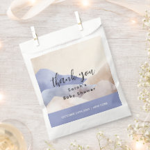 Modern Watercolor Mountain Baby Dusche Vielen Dank