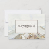 Modern Watercolor Mountains RSVP Card Neutral Tan Karte (Rückseite)