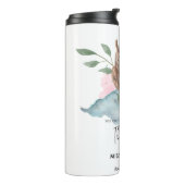 Modern Watercolor Owl Danke, Lehrer Thermosbecher (Nach links gedreht)