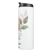 Modern Watercolor Owl Danke, Lehrer Thermosbecher (Nach rechts gedreht)