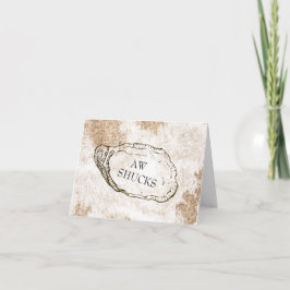 Modern Watercolor Oyster Beach Hochzeit Vielen Dan Dankeskarte
