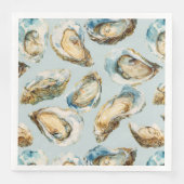 Modern watercolor oysters pattern serviette (Vorderseite)