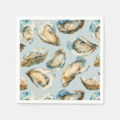 Modern watercolor oysters pattern serviette (Vorderseite)