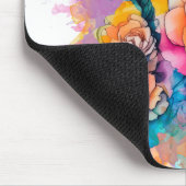Modern Watercolor Paint Daubs Roses Bouquet Mousepad (Ecke)