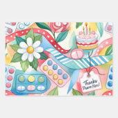 Modern Watercolor Pharmacy Thanks Pharm Hero Geschenkpapier Set (Vorderseite)