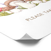 Modern Watercolor Pilz Lieblingszeichen Poster (Ecke)