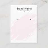 Modern Watercolor Pink Jewelry Display Card Visitenkarte (Vorderseite)