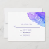 Modern Watercolor Purple Blue RSVP Insert Cards (Vorderseite)