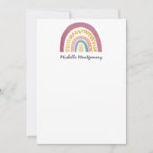 Modern Watercolor Rainbow Stationer Note Card Dankeskarte (Vorderseite)