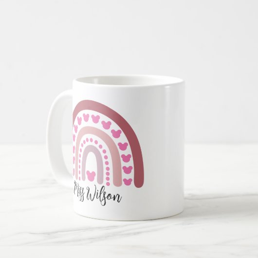 Modern watercolor rainbow teacher  kaffeetasse (Vorderseite Links)