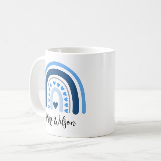 Modern watercolor rainbow teacher  kaffeetasse (Vorderseite Links)
