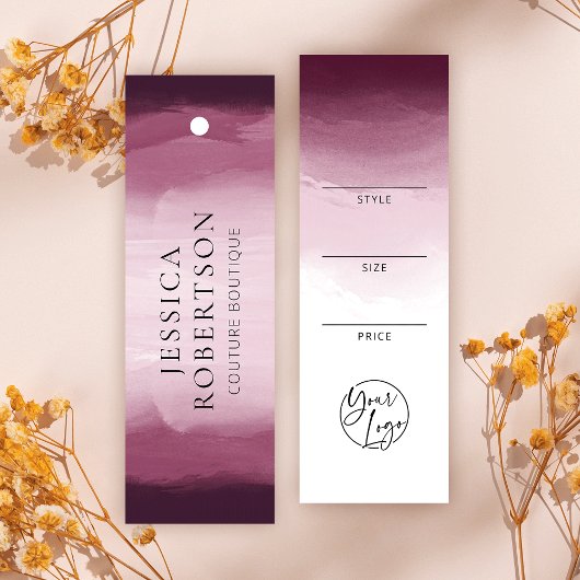 Modern Watercolor Red Cloud Price Label