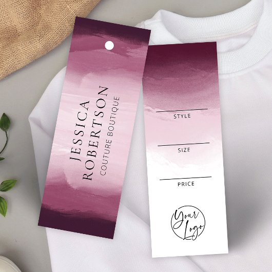 Modern Watercolor Red Cloud Price Label