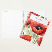 Modern Watercolor Red Poppies Planer (Anzeige)