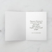 Modern Watercolor Skandinavien Pine Tree Weihnacht Karte (Innenseite)