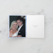 Modern watercolor splash blue wedding Thank You Dankeskarte (Innenseite)