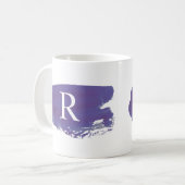 Modern Watercolor Swash Monogram Kaffeetasse (Vorderseite Links)