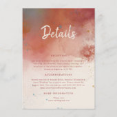 Modern Watercolor Terracotta Desert Boho Wedding Begleitkarte (Vorderseite)