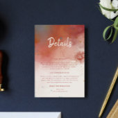 Modern Watercolor Terracotta Desert Boho Wedding Begleitkarte