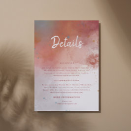Modern Watercolor Terracotta Desert Boho Wedding Begleitkarte