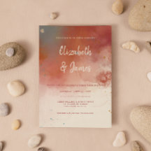 Modern Watercolor Terracotta Desert Boho Wedding