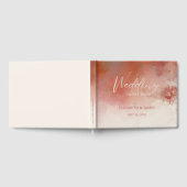 Modern Watercolor Terracotta Desert Boho Wedding Gästebuch (Voll)