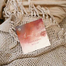 Modern Watercolor Terracotta Desert Boho Wedding Geschenkanhänger