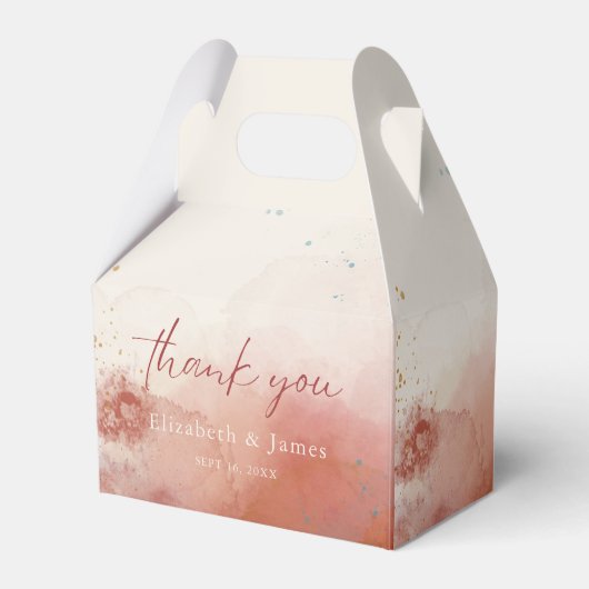 Modern Watercolor Terracotta Desert Boho Wedding Geschenkschachtel (Vorderseite)