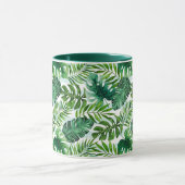 Modern Watercolor Tropical Blätter Muster Tasse (Zentrum)