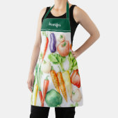 Modern watercolor vegetables pattern personalized schürze (InSitu)