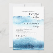 Modern Watercolor Wedding Invitations.  Einladung (Vorderseite)