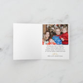 Modern Watercolor Weihnachtsbaumkarte Karte (Innenseite)