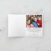 Modern Watercolor Weihnachtsbaumkarte Karte (Innenseite)