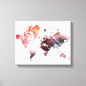 Modern Watercolor Weltkarte Leinwanddruck (Vorderseite)