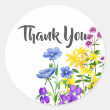 Modern Watercolor Wild Blume Vielen Dank