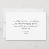 Modern Watercolor Wildblume Thema Happy Birthday Karte (Rückseite)