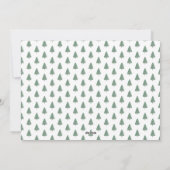 Modern Watercolor Woodland Schnee Weihnachten Foto (Rückseite)