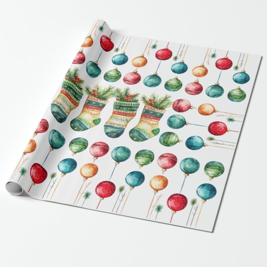 Modern Watercolor  Wrapping Paper Geschenkpapier (Ungerollt)